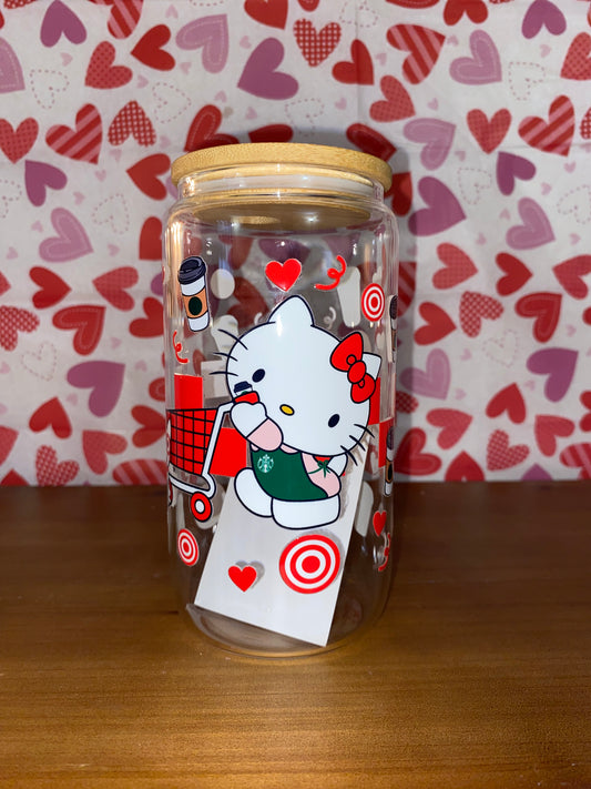 Hello Kitty Target Run (Glass Cup)