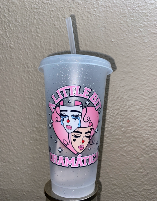 A little bit Dramatica (pre-made frosted glitter cup)